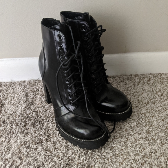 Jeffrey Campbell Combat Legion High Heel Boots - Picture 2 of 9